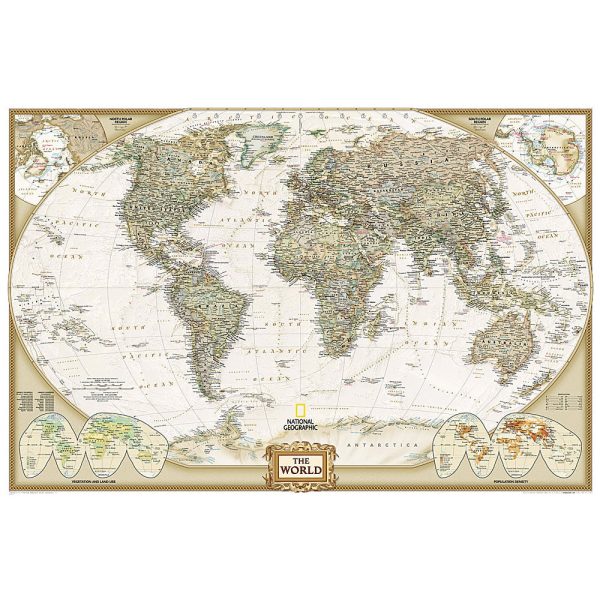 Carte monde murale Exécutive Sale