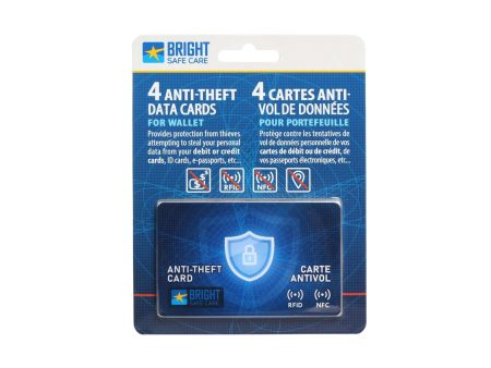 4 cartes antivol pour portefeuille Bright Safe Care on Sale