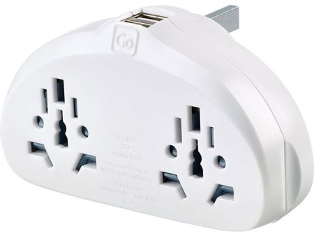 Adaptateur duo Royaume-Uni avec USB Go Travel For Cheap